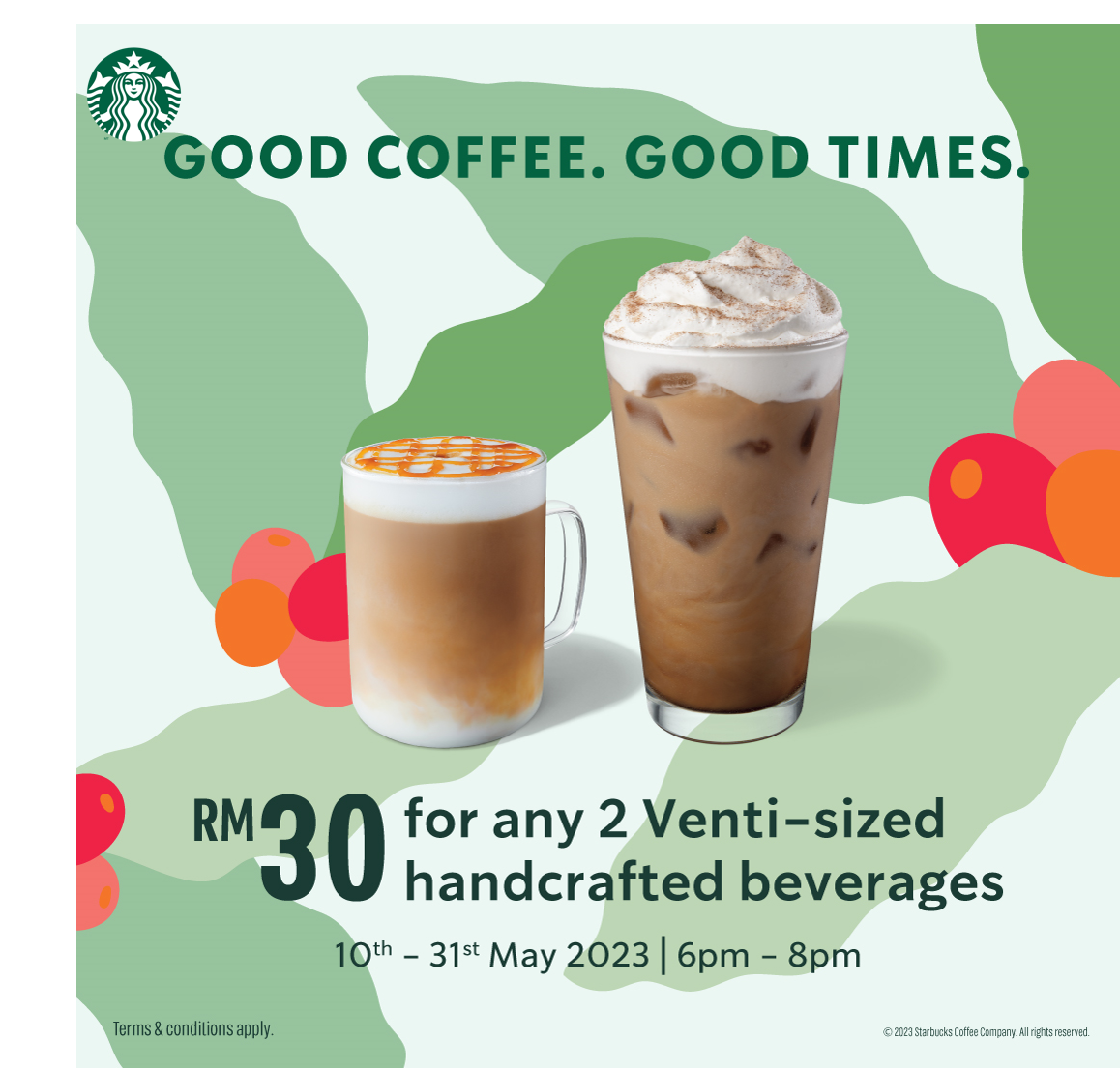 Starbucks 2 Venti sized Beverage @ RM30.png